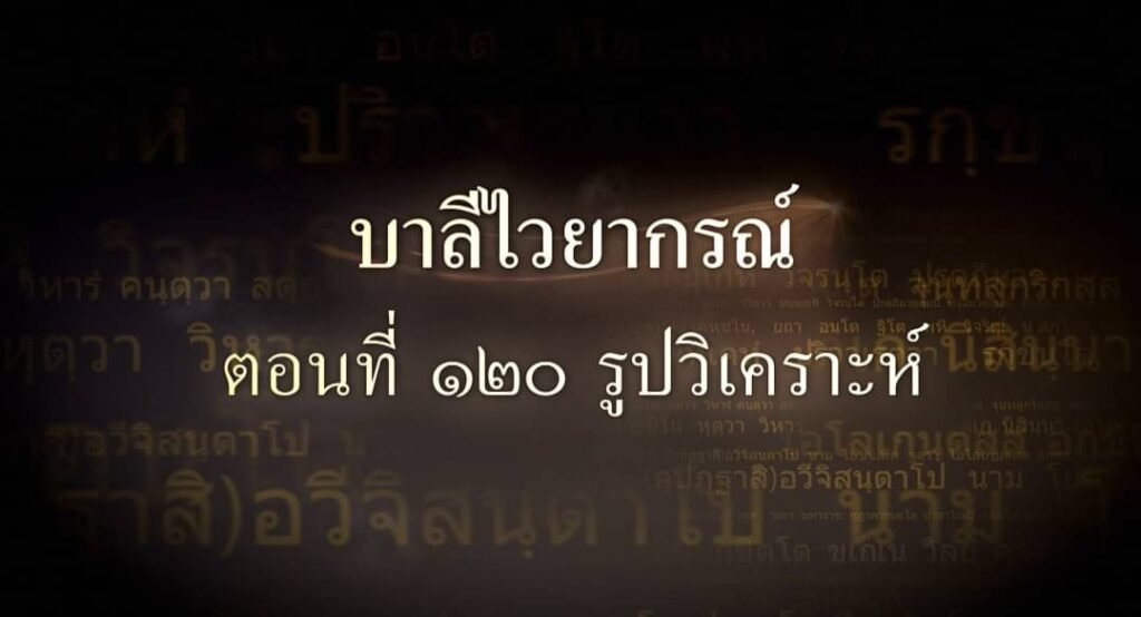 ตอนที่ ๑๒๐ รูปวิเคราะห์