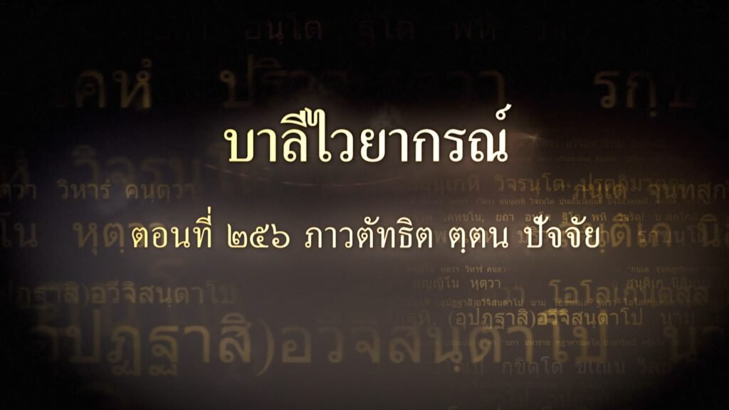 ตอนที่ ๒๕๖ ภาวตัทธิต ตฺตน ปัจจัย